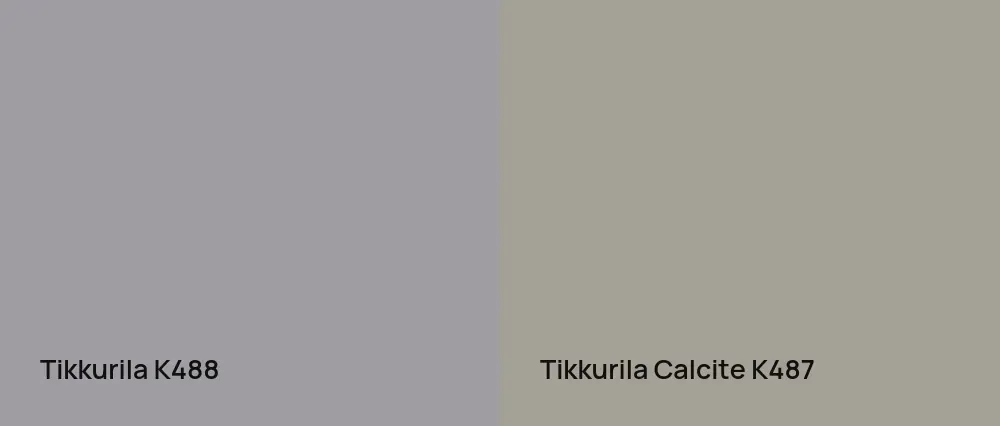 Tikkurila  K488 vs Tikkurila Calcite K487