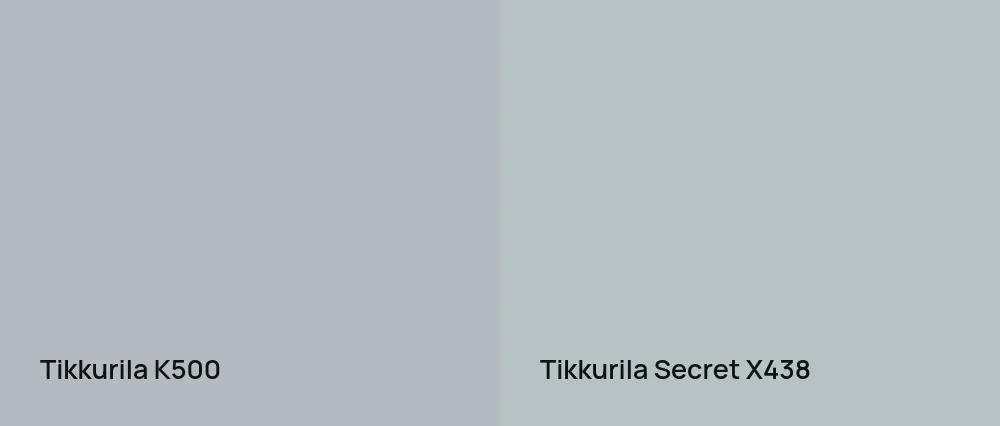 Tikkurila  K500 vs Tikkurila Secret X438