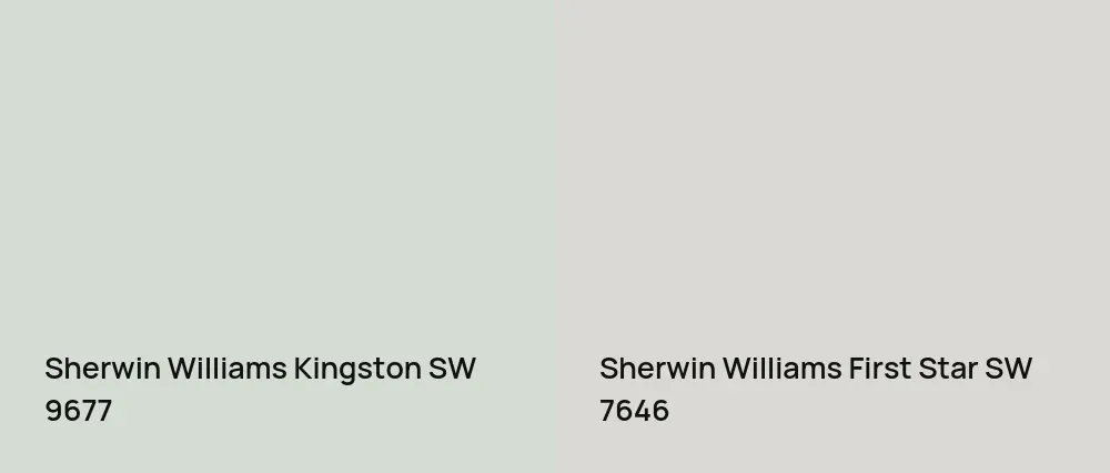 Sherwin Williams Kingston SW 9677 vs Sherwin Williams First Star SW 7646