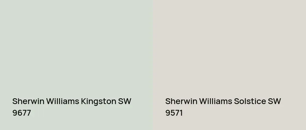 Sherwin Williams Kingston SW 9677 vs Sherwin Williams Solstice SW 9571