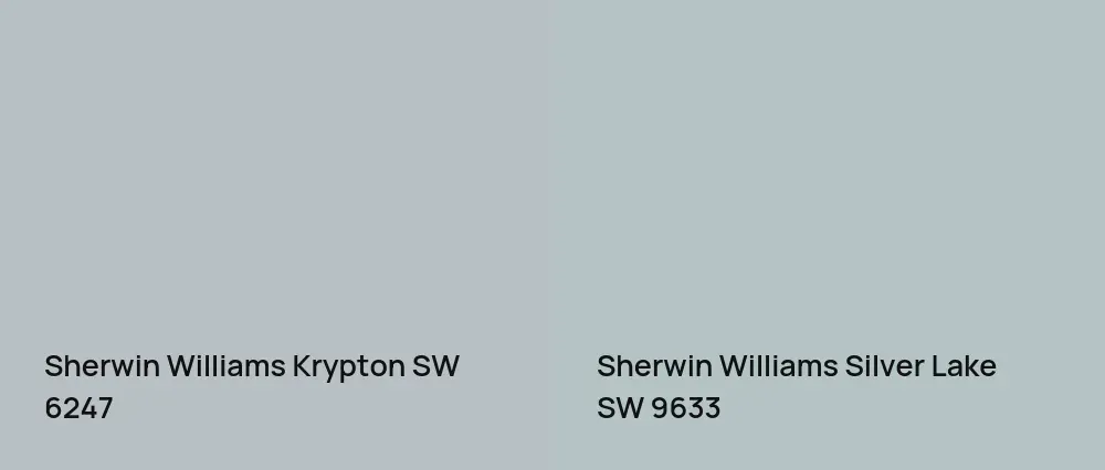 Sherwin Williams Krypton SW 6247 vs Sherwin Williams Silver Lake SW 9633