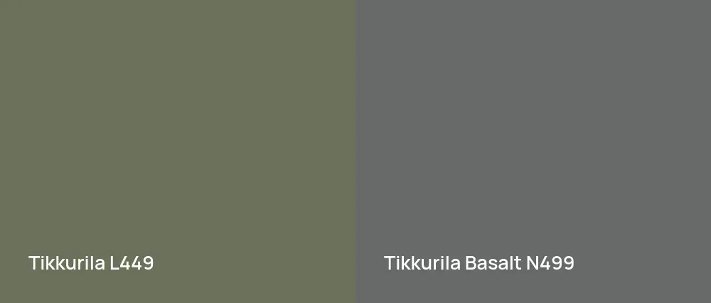 Tikkurila  L449 vs Tikkurila Basalt N499