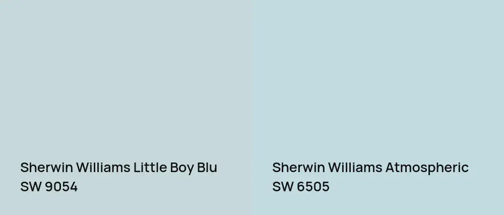 Sherwin Williams Little Boy Blu SW 9054 vs Sherwin Williams Atmospheric SW 6505