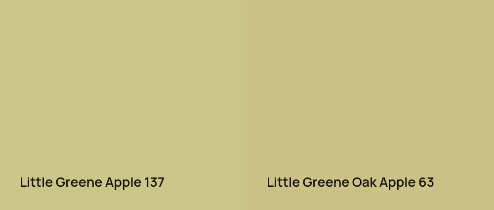 Little Greene Apple 137 vs Little Greene Oak Apple 63