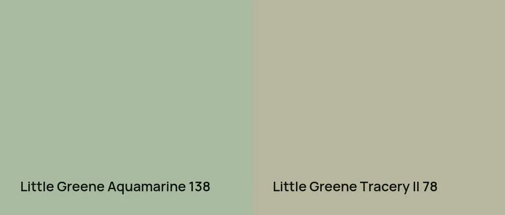 Little Greene Aquamarine 138 vs Little Greene Tracery II 78