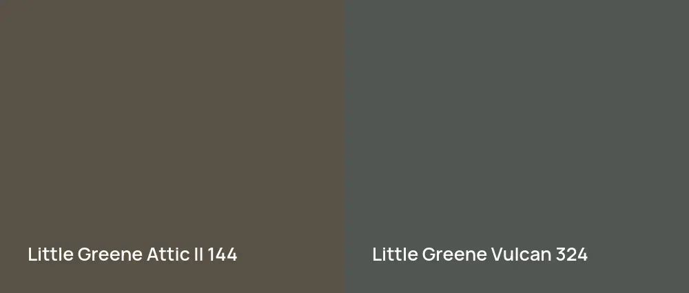 Little Greene Attic II 144 vs Little Greene Vulcan 324