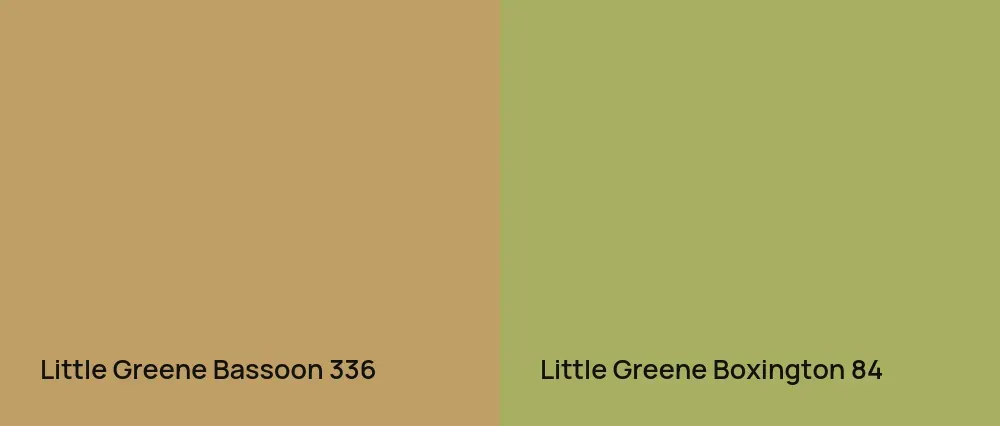 Little Greene Bassoon 336 vs Little Greene Boxington 84