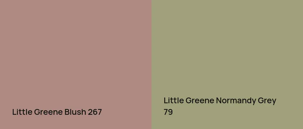 Little Greene Blush 267 vs Little Greene Normandy Grey 79