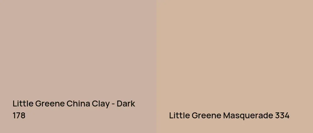 Little Greene China Clay - Dark 178 vs Little Greene Masquerade 334