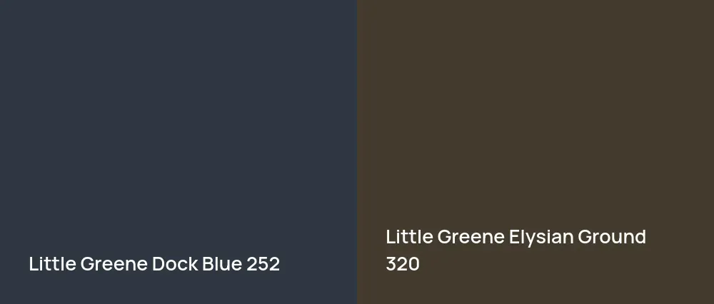 Little Greene Dock Blue 252 vs Little Greene Elysian Ground 320