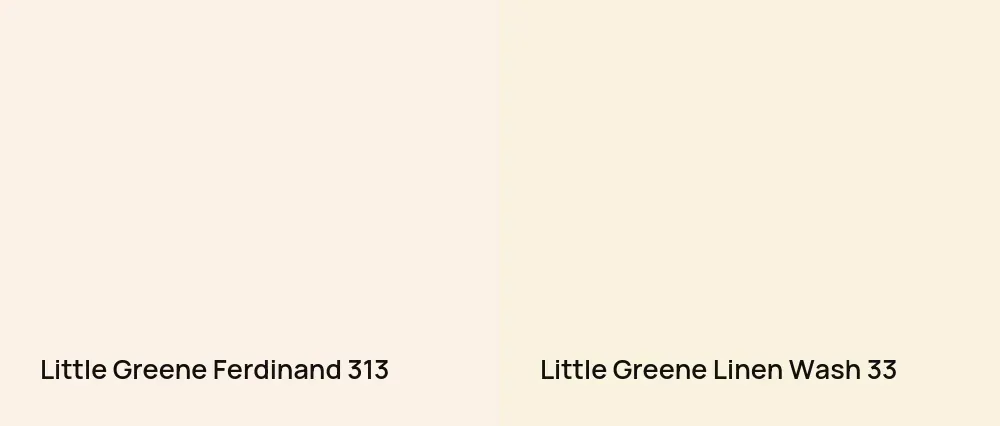 Little Greene Ferdinand 313 vs Little Greene Linen Wash 33