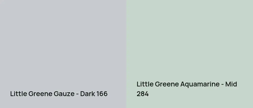Little Greene Gauze - Dark 166 vs Little Greene Aquamarine - Mid 284