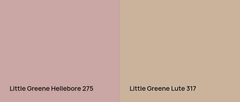 Little Greene Hellebore 275 vs Little Greene Lute 317