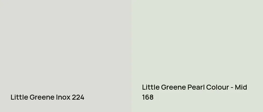 Little Greene Inox 224 vs Little Greene Pearl Colour - Mid 168