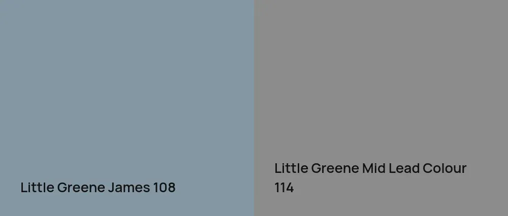 Little Greene James 108 vs Little Greene Mid Lead Colour 114
