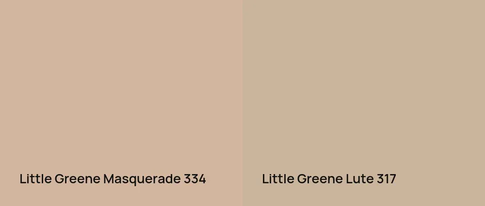 Little Greene Masquerade 334 vs Little Greene Lute 317