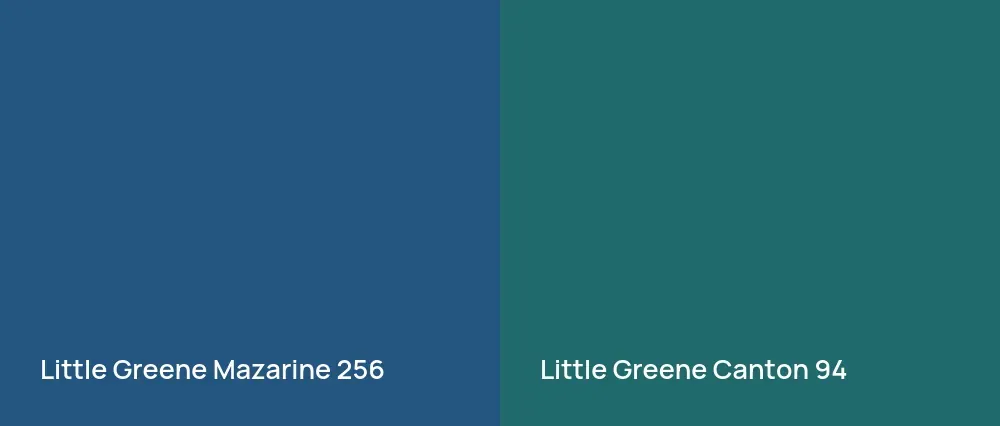 Little Greene Mazarine 256 vs Little Greene Canton 94