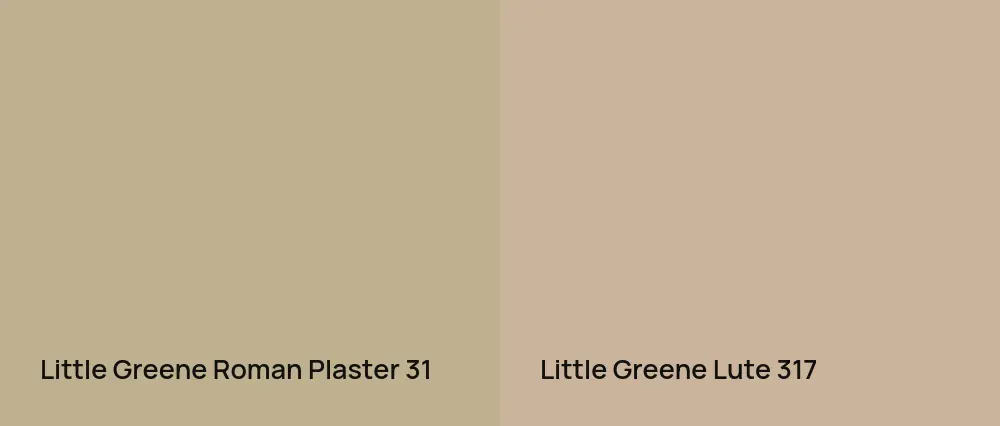 Little Greene Roman Plaster 31 vs Little Greene Lute 317