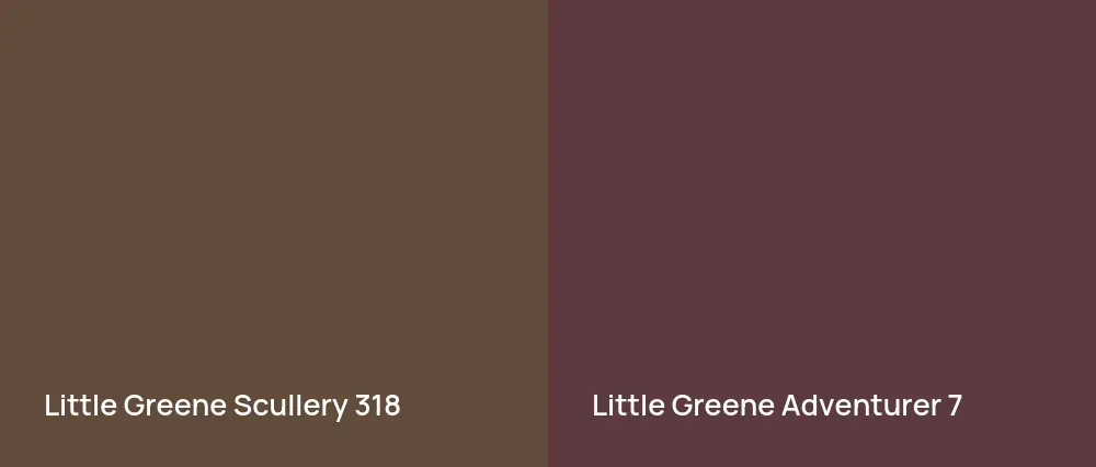 Little Greene Scullery 318 vs Little Greene Adventurer 7