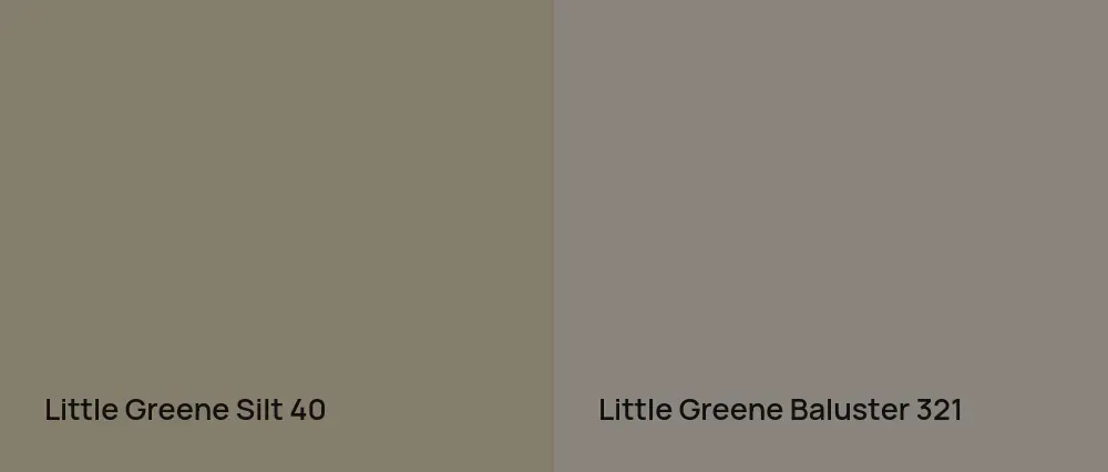Little Greene Silt 40 vs Little Greene Baluster 321