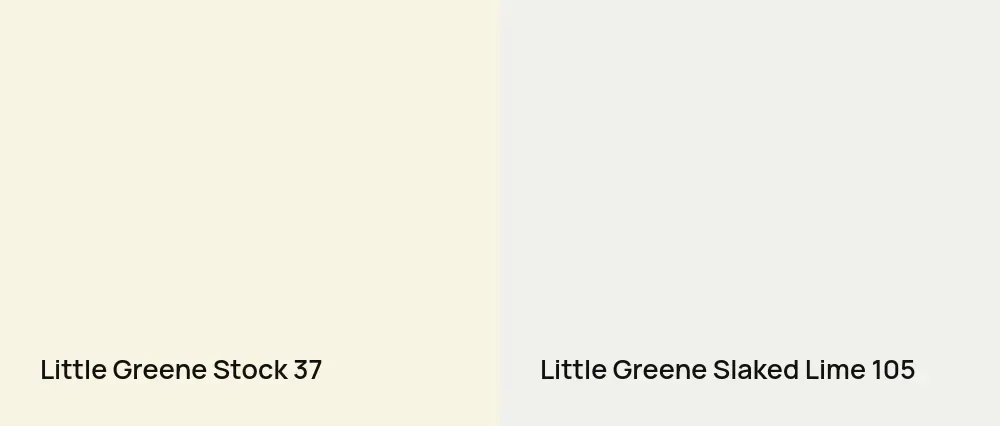 Little Greene Stock 37 vs Little Greene Slaked Lime 105