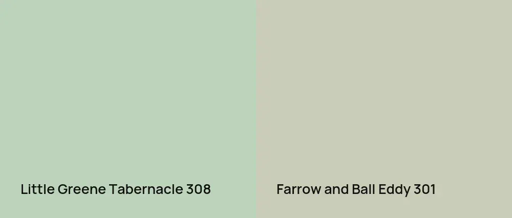 Little Greene Tabernacle 308 vs Farrow and Ball Eddy 301