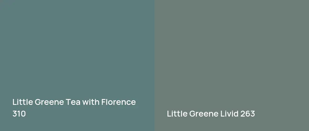 Little Greene Tea with Florence 310 vs Little Greene Livid 263