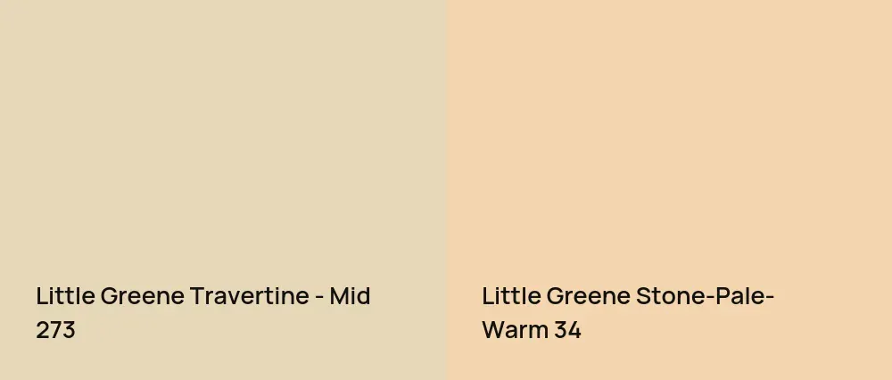 Little Greene Travertine - Mid 273 vs Little Greene Stone-Pale-Warm 34