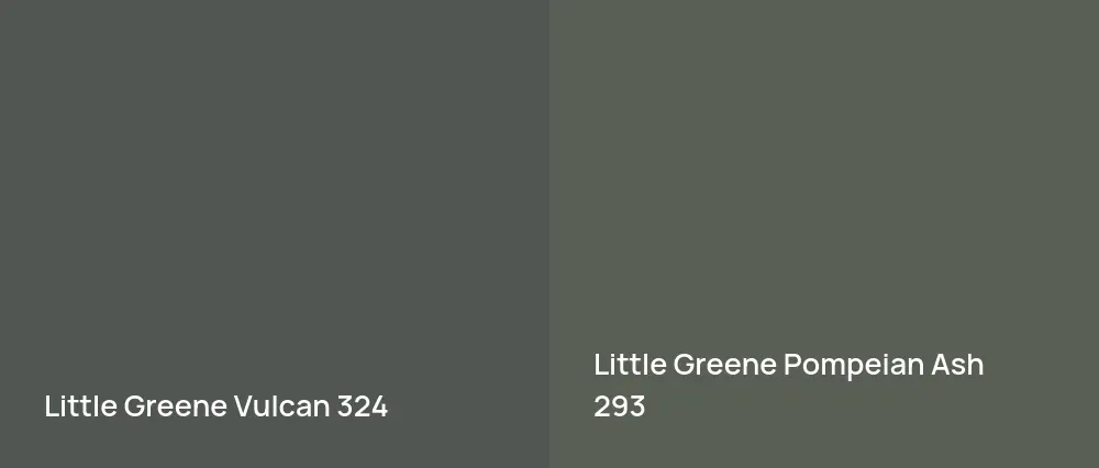 Little Greene Vulcan 324 vs Little Greene Pompeian Ash 293