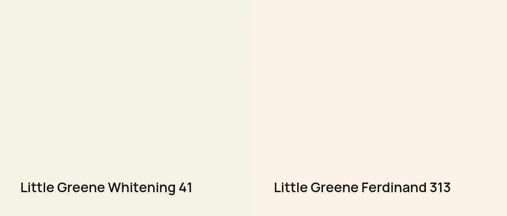 Little Greene Whitening 41 vs Little Greene Ferdinand 313