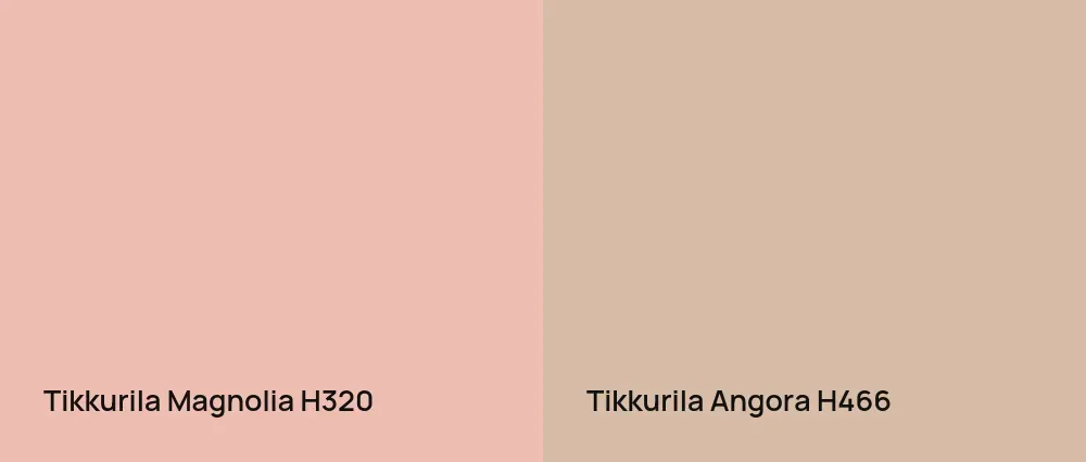 Tikkurila Magnolia H320 vs Tikkurila Angora H466