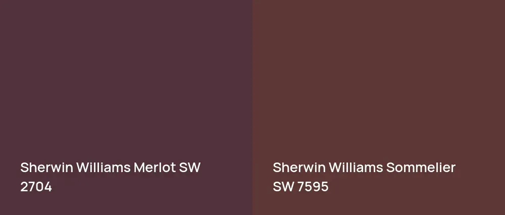 Sherwin Williams Merlot SW 2704 vs Sherwin Williams Sommelier SW 7595