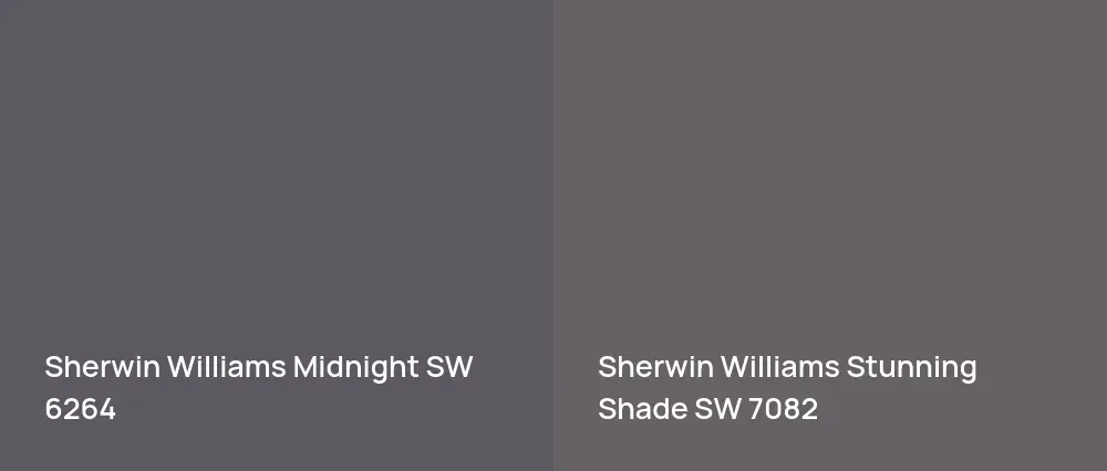 Sherwin Williams Midnight SW 6264 vs Sherwin Williams Stunning Shade SW 7082