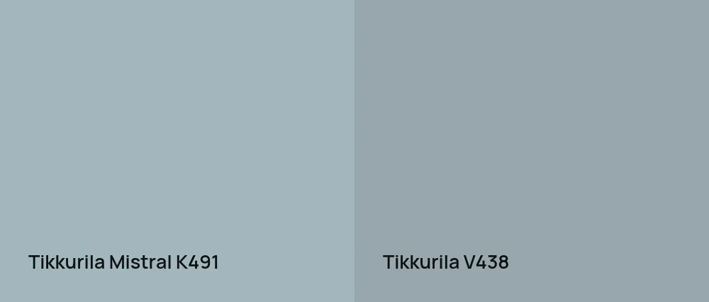 Tikkurila Mistral K491 vs Tikkurila  V438