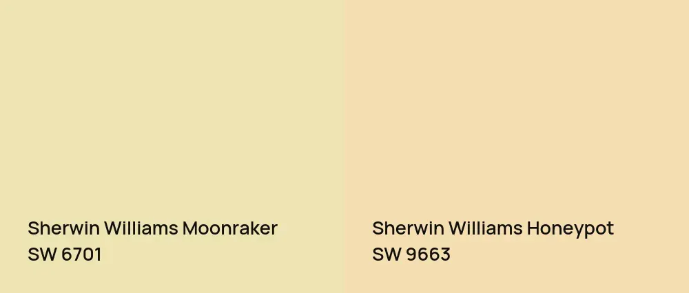 Sherwin Williams Moonraker SW 6701 vs Sherwin Williams Honeypot SW 9663