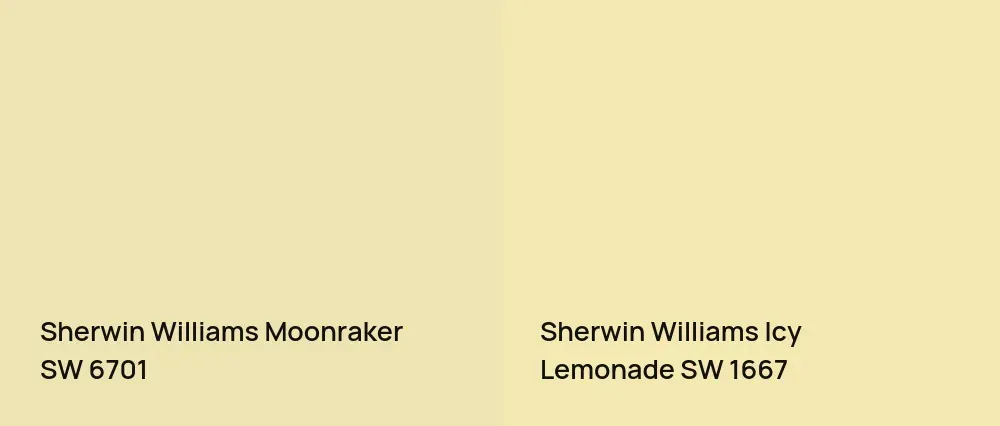 Sherwin Williams Moonraker SW 6701 vs Sherwin Williams Icy Lemonade SW 1667