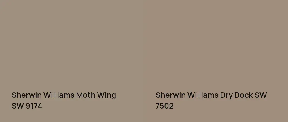 Sherwin Williams Moth Wing SW 9174 vs Sherwin Williams Dry Dock SW 7502