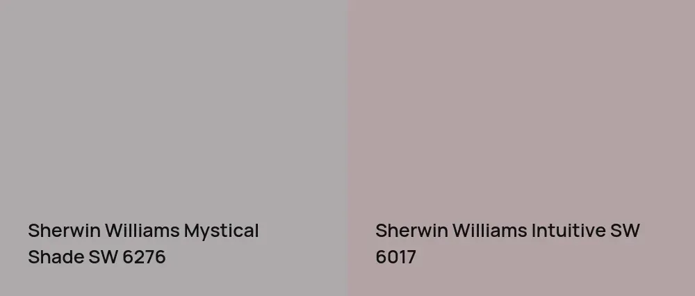 Sherwin Williams Mystical Shade SW 6276 vs Sherwin Williams Intuitive SW 6017