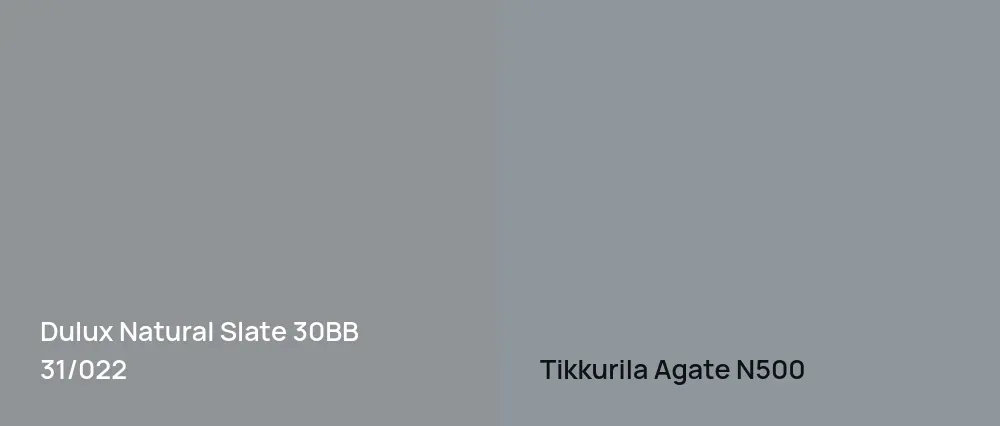 Dulux Natural Slate 30BB 31/022 vs Tikkurila Agate N500