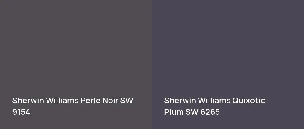 Sherwin Williams Perle Noir SW 9154 vs Sherwin Williams Quixotic Plum SW 6265
