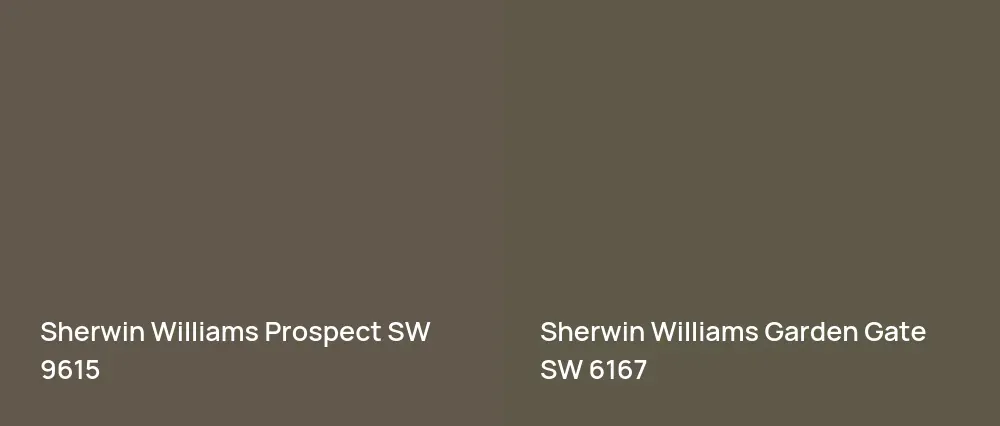 Sherwin Williams Prospect SW 9615 vs Sherwin Williams Garden Gate SW 6167