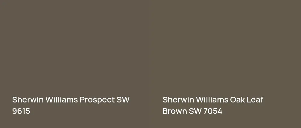 Sherwin Williams Prospect SW 9615 vs Sherwin Williams Oak Leaf Brown SW 7054