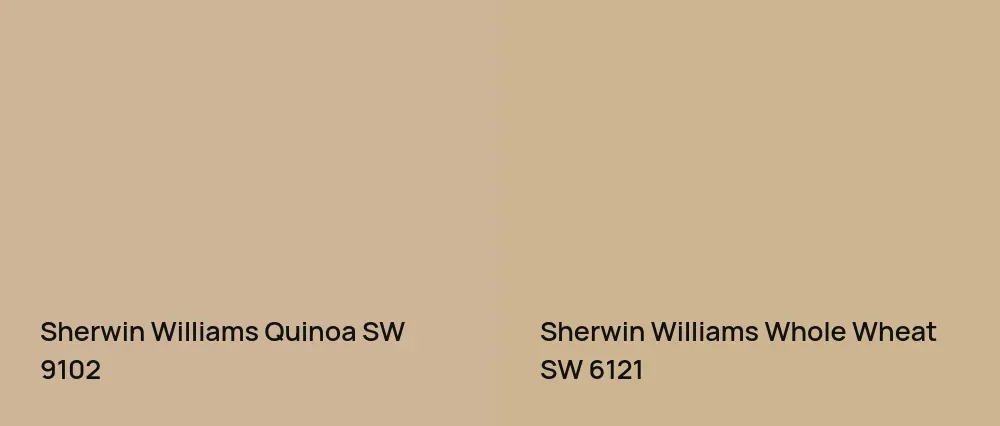 Sherwin Williams Quinoa SW 9102 vs Sherwin Williams Whole Wheat SW 6121