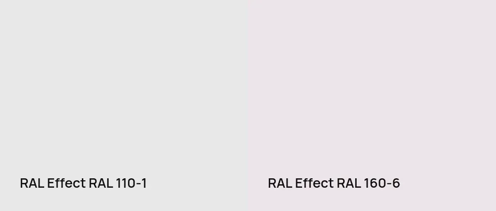 RAL Effect  RAL 110-1 vs RAL Effect  RAL 160-6