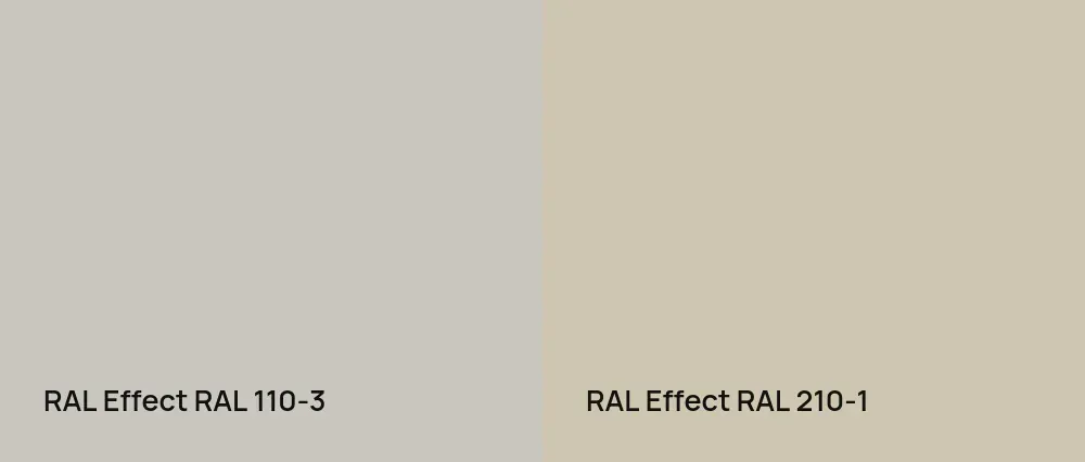 RAL Effect  RAL 110-3 vs RAL Effect  RAL 210-1