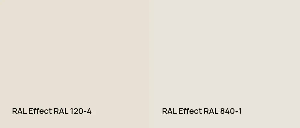RAL Effect  RAL 120-4 vs RAL Effect  RAL 840-1