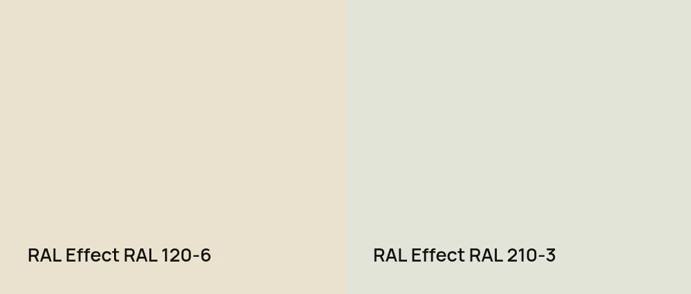 RAL Effect  RAL 120-6 vs RAL Effect  RAL 210-3