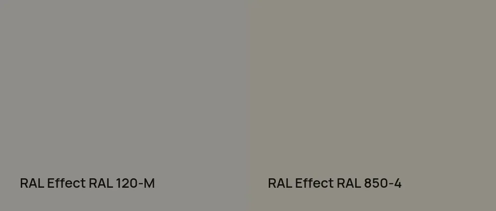 RAL Effect  RAL 120-M vs RAL Effect  RAL 850-4