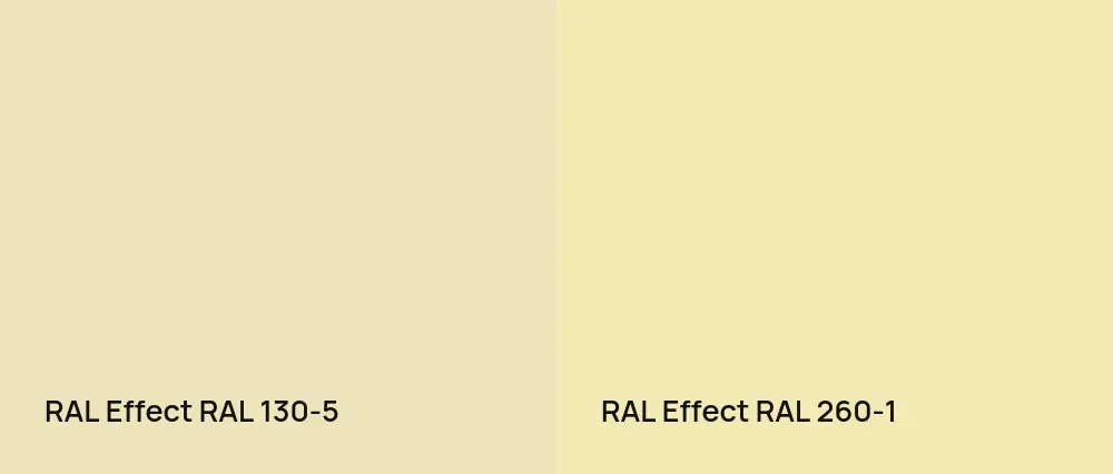 RAL Effect  RAL 130-5 vs RAL Effect  RAL 260-1