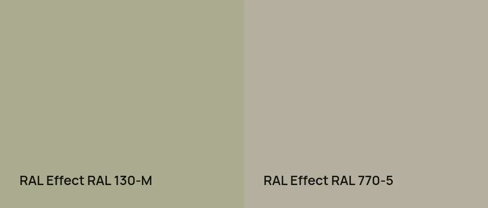 RAL Effect  RAL 130-M vs RAL Effect  RAL 770-5